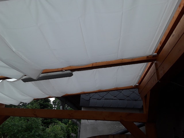 Von einem Kunden aufgenommenes Foto von Skan Holz Sonnensegel für Terrassenüberdachung 541 cm breit