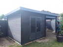 Von einem Kunden aufgenommenes Foto von Wolff Finnhaus WPC Gartenhaus Trend D+ mit Lounge-Anbau - 28 mm Von einem Kunden aufgenommenes Foto von Wolff Finnhaus WPC Gartenhaus Trend D+ mit Lounge-Anbau - 28 mm