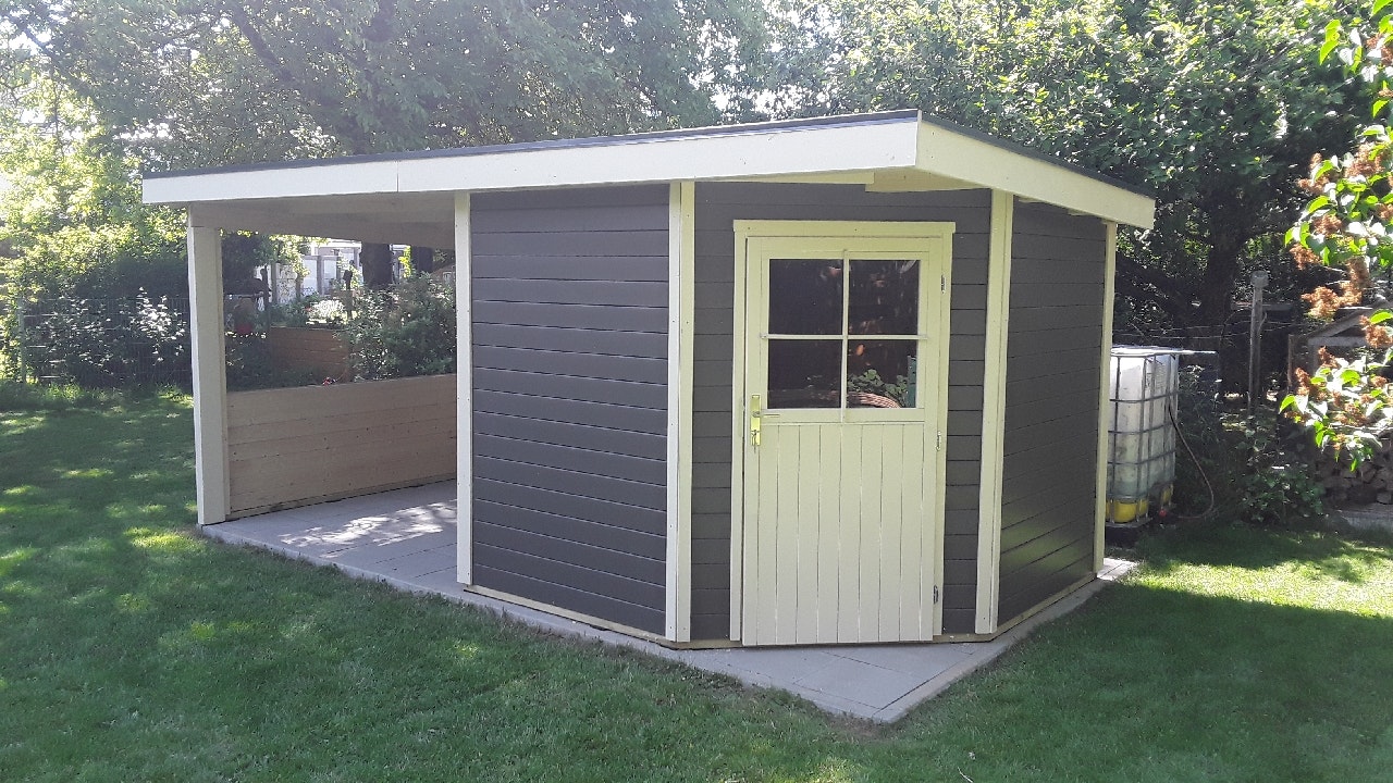 Von einem Kunden aufgenommenes Foto von Karibu Woodfeeling Gartenhaus Neuruppin 2 inkl. 240/300 cm Schleppdach/Seiten- und Rückwand Von einem Kunden aufgenommenes Foto von Karibu Woodfeeling Gartenhaus Neuruppin 2 inkl. 240/300 cm Schleppdach/Seiten- und Rückwand