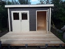 Von einem Kunden aufgenommenes Foto von Fußboden zu Karibu 19 mm Gartenhaus Tintrup Von einem Kunden aufgenommenes Foto von Fußboden zu Karibu 19 mm Gartenhaus Tintrup