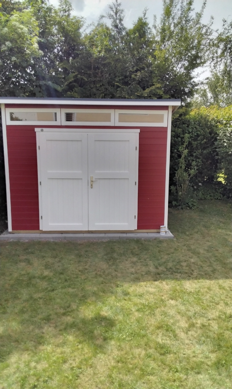 Von einem Kunden aufgenommenes Foto von Weka Gartenhaus 264 mit Oberlichtern - 21 mm Von einem Kunden aufgenommenes Foto von Weka Gartenhaus 264 mit Oberlichtern - 21 mm
