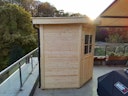 Von einem Kunden aufgenommenes Foto von Karibu Woodfeeling Gartensauna Pirva naturbelassen inkl. 9-teiligem gratis Zubehörpaket Von einem Kunden aufgenommenes Foto von Karibu Woodfeeling Gartensauna Pirva naturbelassen inkl. 9-teiligem gratis Zubehörpaket