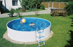 myPOOL Swimming Pool Poolset Splash mit Sandfilteranlage - weiß