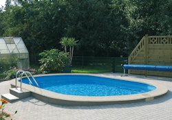 myPOOL Swimming Pool Poolset Trend Ovalform Tiefbecken mit Sandfilteranlage