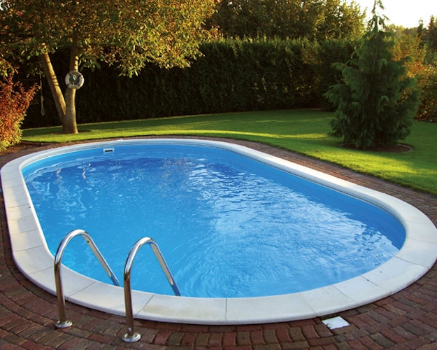myPOOL Swimming Pool Poolset Trend Ovalform Tiefbecken mit Sandfilteranlage