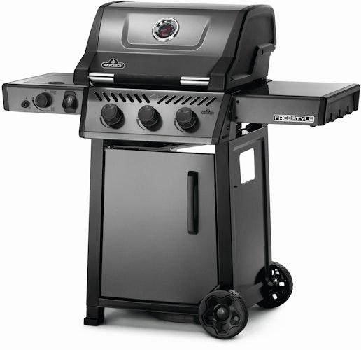 NAPOLEON Gasgrill FREESTYLE 365, 3 Hauptbrenner, SIZZLE ZONE Seitenbrenner und Tür, Graphit - Modell 2024