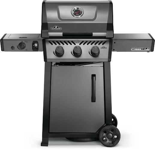 NAPOLEON Gasgrill FREESTYLE 365, 3 Hauptbrenner, SIZZLE ZONE Seitenbrenner und Tür, Graphit - Modell 2024