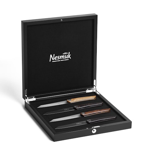 Nesmuk Schatulle 4er St.-Messer & Folder Exklusiv Mattlack