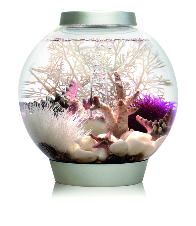 LED-Beleuchtung Boden-Kies und Luftausströmer aus widerstandsfähigem Acryl-Glas elegantes Design-Aquarium Komplett-Set mit Filter-System OASE biOrb 72029 FLOW 15 LED in schwarz 
