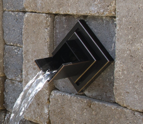 Oase Wasserspeier Wand Rhombus Bronze