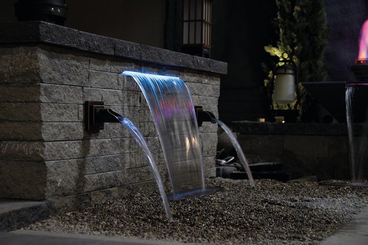 Oase Wasserspeier Wand Rund Bronze