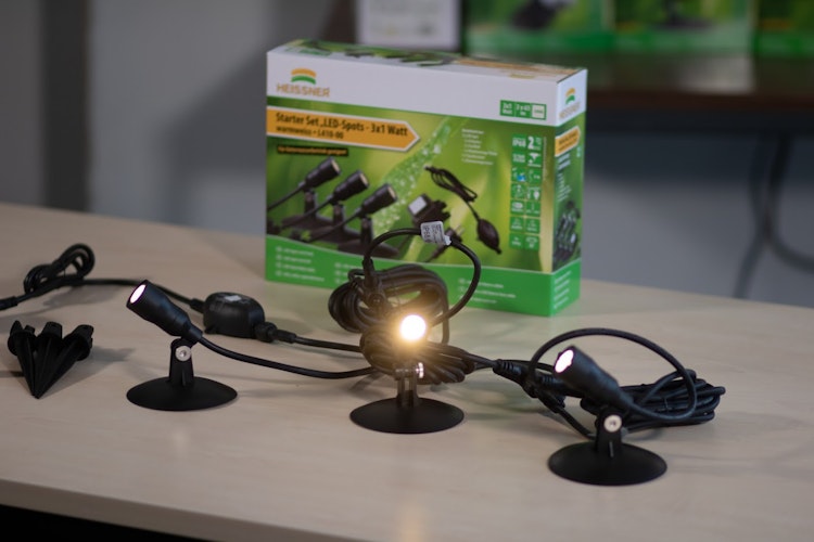 Heissner SMART LIGHT Starter-Set "Spot" 3 Spots + Dämmerungssensor + Transformator (L410-00)