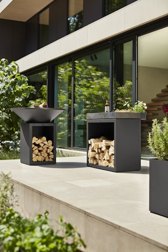 OFYR Butcher Block Storage 90 Black Keramik Dunkelgrau