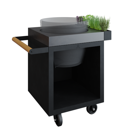 OFYR Kamado Table Black 65 PRO Concrete BGE