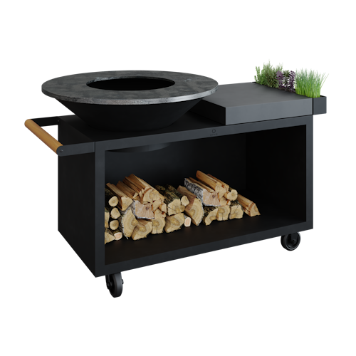 OFYR Plancha Grill Island Black 100 PRO Keramik Dunkelgrau