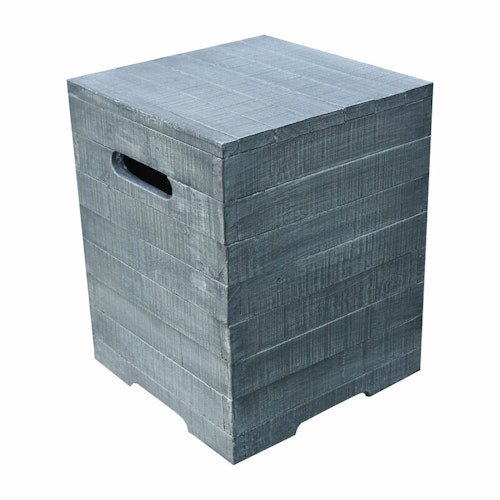 Gardenforma Abdeckung für Gasflaschen, Holzoptik grau  Faser-Beton, für 5kg Gasbehälter