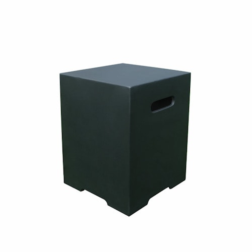 Gardenforma Abdeckung for Gasflaschen, Beton-Optik schwarz, Faserbeton für 5kg Gasbehälter