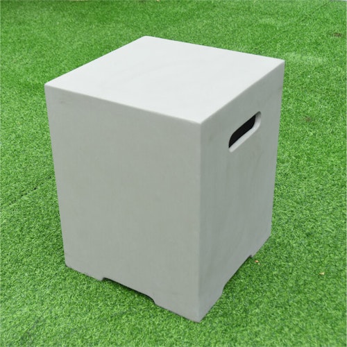 Gardenforma Abdeckung for Gasflaschen, Beton-Optik grau, Faserbeton für 5kg Gasbehälter 
