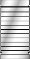 OSMO Glasscheibe Gitter satiniert 89x178cm