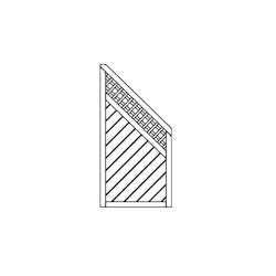 OSMO Sichtblende Skagen - Abschluss mit Rankgitter 89x178/98 cm