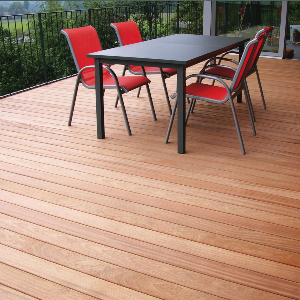 Vorschaubild Galerie OSMO Terrassendiele Bangkirai glatt / glatt - PREMIUM KD