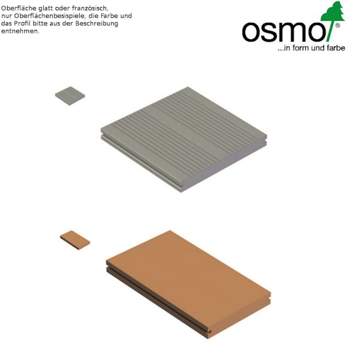 OSMO MULTI-DECK BPC-Terrassendiele Vollprofil DUNKELBRAUN-französisch & glatt