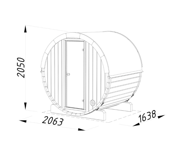 Palmako Saunafass Anita 0,9 m²