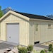 Palmako Nordic+ Gartenhaus/Garage Andre mit Sektionaltor - 21,5 m² - 160 mmBild