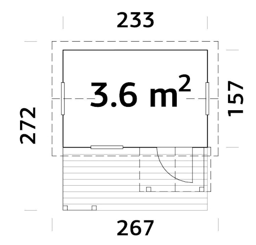 Palmako Kinderspielhaus Otto 3,6 m² inkl. weißer Grundierung