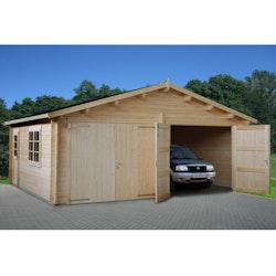Palmako Garage Roger 28,4 m² - 44 mm - mit Holztoren