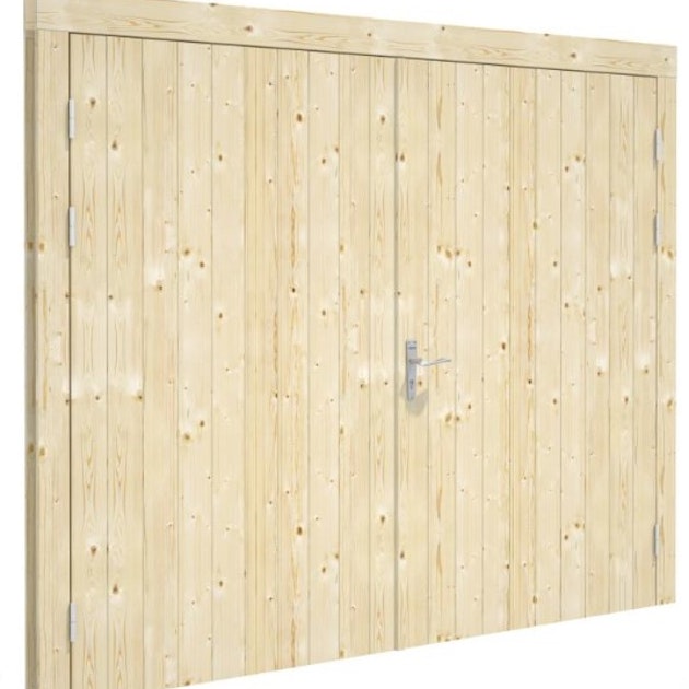Palmako Holztor für Garage 225 x 194 cm - für den Einbau in 44 mm  Blockbohlen-Garagen | Mein-Gartenshop24