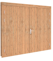 Palmako Holztor für Garage 225 x 194 cm - für den Einbau in 44 mm Blockbohlen-Garagen