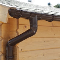 Palmako Kunststoff Regenrinnen-Set 3000 mm für Flachdach-Gartenhäuser