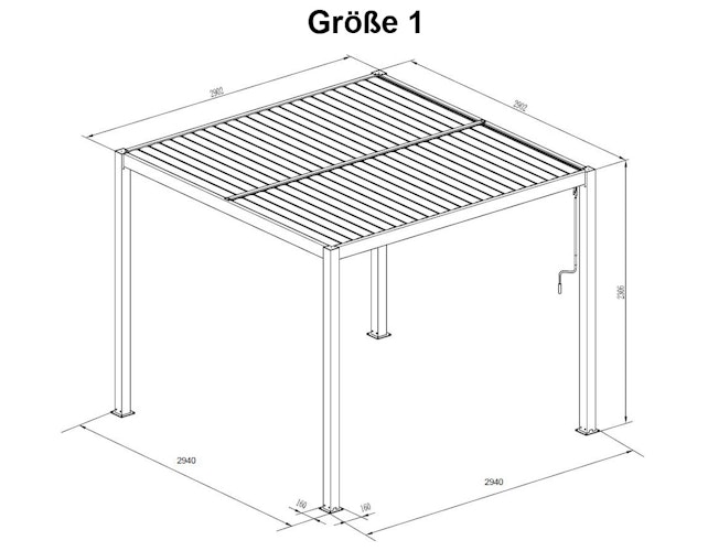 Weka Aluminium Pavillon/Pergola inkl. Lamellendach Bild