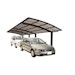 Ximax Carport Portoforte Typ 60 982,6 x 270,4 cm Caravan-Tandem Ausführung - mattbraun Dachplatten klarmatt SonderanfertigungBild