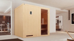 Weka Sauna Halmstad 2 mit Glastür und Fronteinstieg - 68 mm