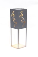 Garden Pleasure Dekosäule ZAYN mit Solar-LED, Stahl Grau