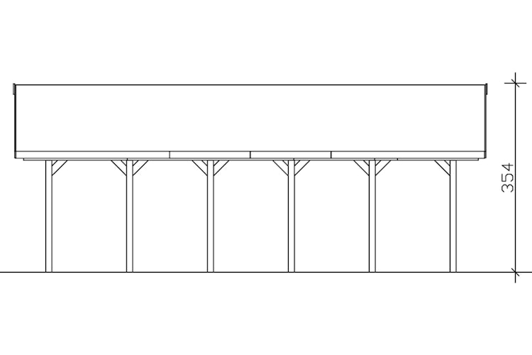 Skan Holz Wallgau - Satteldach Doppelcarport Breite 620 cm