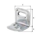 Alberts® Verstellwinkel, geprägt, mit Langloch, galvanisch verzinkt dickschichtpassiviert, TxHxB 25x25x30 mm 340100