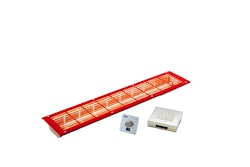 Infraworld VITALlight-IPX4 Infrarotstrahler-Set rot, Easy Control-silbergrau - gerader Einbau