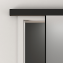 NOVADOORS Schiebetürbeschlag vor der Wand, schwarz NOVA 406 mit Softeinzug