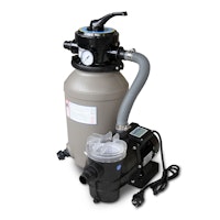 Karibu Sandfilteranlage klein inkl. Schläuche, Quarzsand 25 Kilo (4,5 m³/h, 230 V)