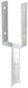 Alberts® U-Pfostenträger 200x60x4mm Betonanker T-Eisen für verschiedene Pfostenstärken