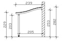 Skan Holz Terrassenüberdachung Venezia mit Mittelpfosten Breite 434 cm