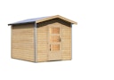 Karibu Bosse 1 - 38 mm Gartensauna mit Vorraum und Satteldach