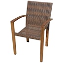 Garden Pleasure Gartenmöbel-Set TOPEKA, Tisch + 6 Stühle, Akazie / Polyrattan