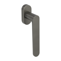 Griffwerk AVUS -Kaschmirgrau Fensterolive -unverschließbar links Stiflänge 7x32mm