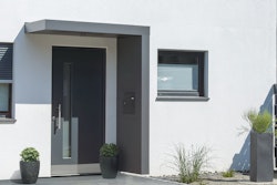 Gutta Rechteckvordach BS Plus 160 inkl. Seitenteil und Briefkasten (neues Modell)