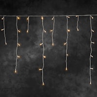 Konstsmide Weihnachtsbeleuchtung  LED Eisregen Lichtervorhang 200 bernsteinfarbene Dioden