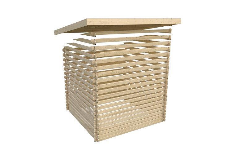 Karibu Gartenhaus Blockbohlenhaus Olaf 3/5 - 28 mm mit erhöhter Schneelast (300 kg/m²)